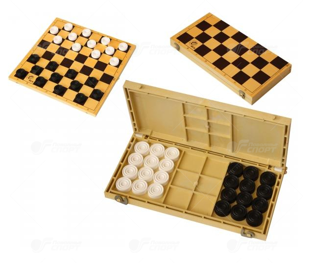 Шашки с шахматной доской пластик (30х30х28см) г.Владимир