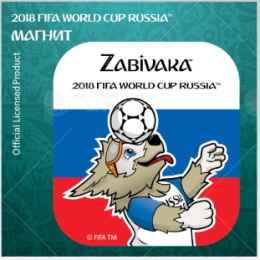 FIFA-2018 Магнит картон Забивака "Фристайл" триколор арт.CH531