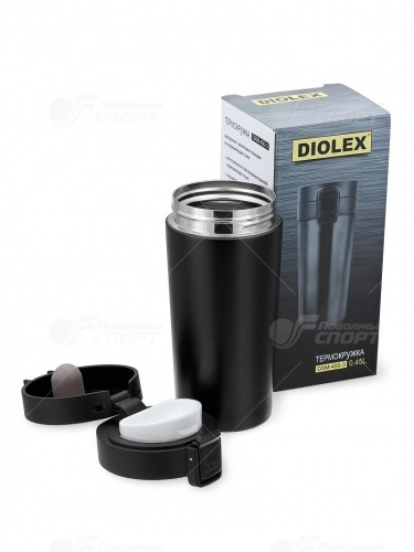Термокружка Diolex 400 мл (с кнопкой клапаном) арт.DXMV-450-3