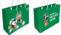 FIFA-2018 Пакет подарочный р.41*55*15,5см,157г матов,зелен арт.Т11470